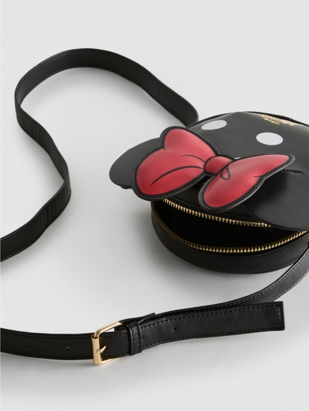 Disney Minnie Mouse Round Polka Dot Crossbody Bag - Black & Red, Primark - Picture 2 of 6